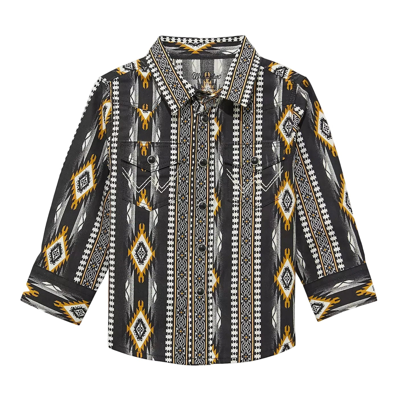 Wrangler Toddler Boys' Checotah Aztec Long Sleeve Snap Shirt