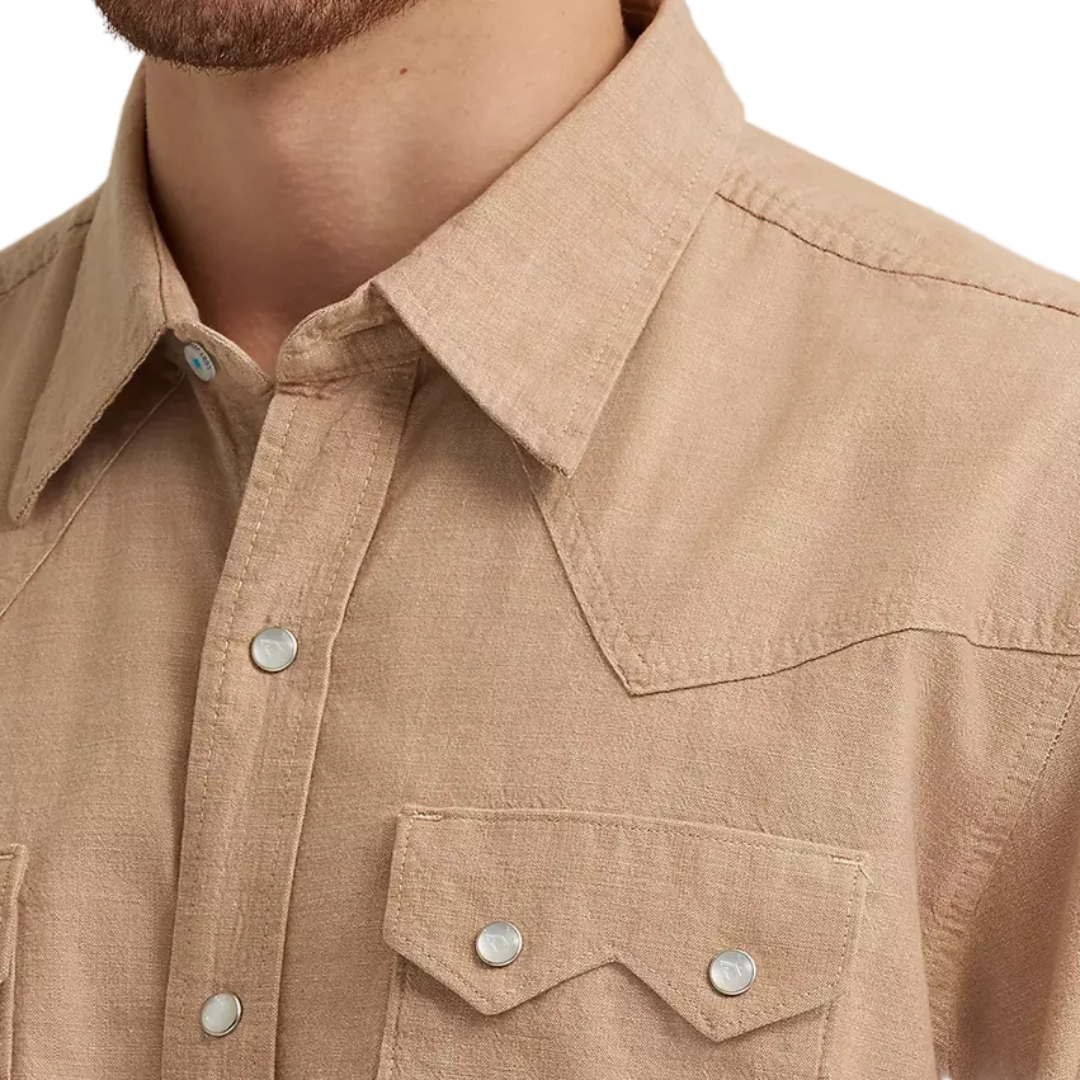 Wrangler Men's Cody Johnson Two Pocket Western Long Sleeve Snap Shirt