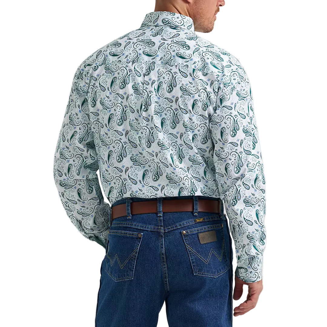 Chemise boutonnée à manches longues en cachemire George Strait Wrangler pour homme