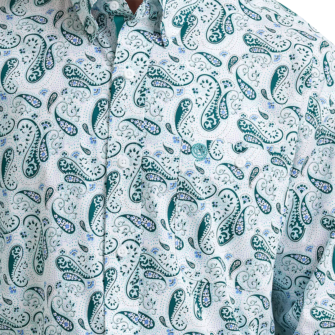 Chemise boutonnée à manches longues en cachemire George Strait Wrangler pour homme