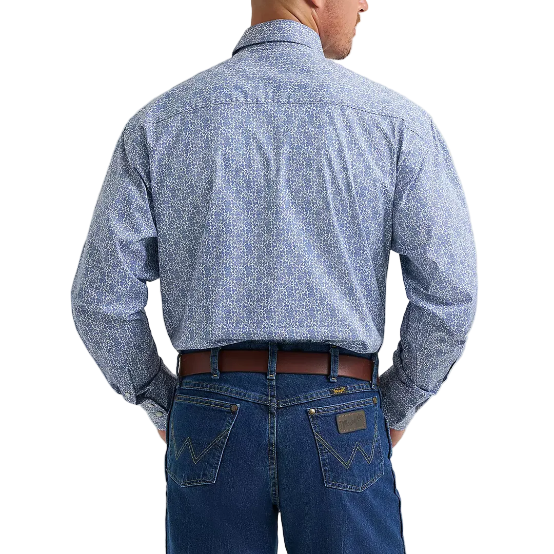 Wrangler Men's George Strait Paisley Long Sleeve Snap Shirt