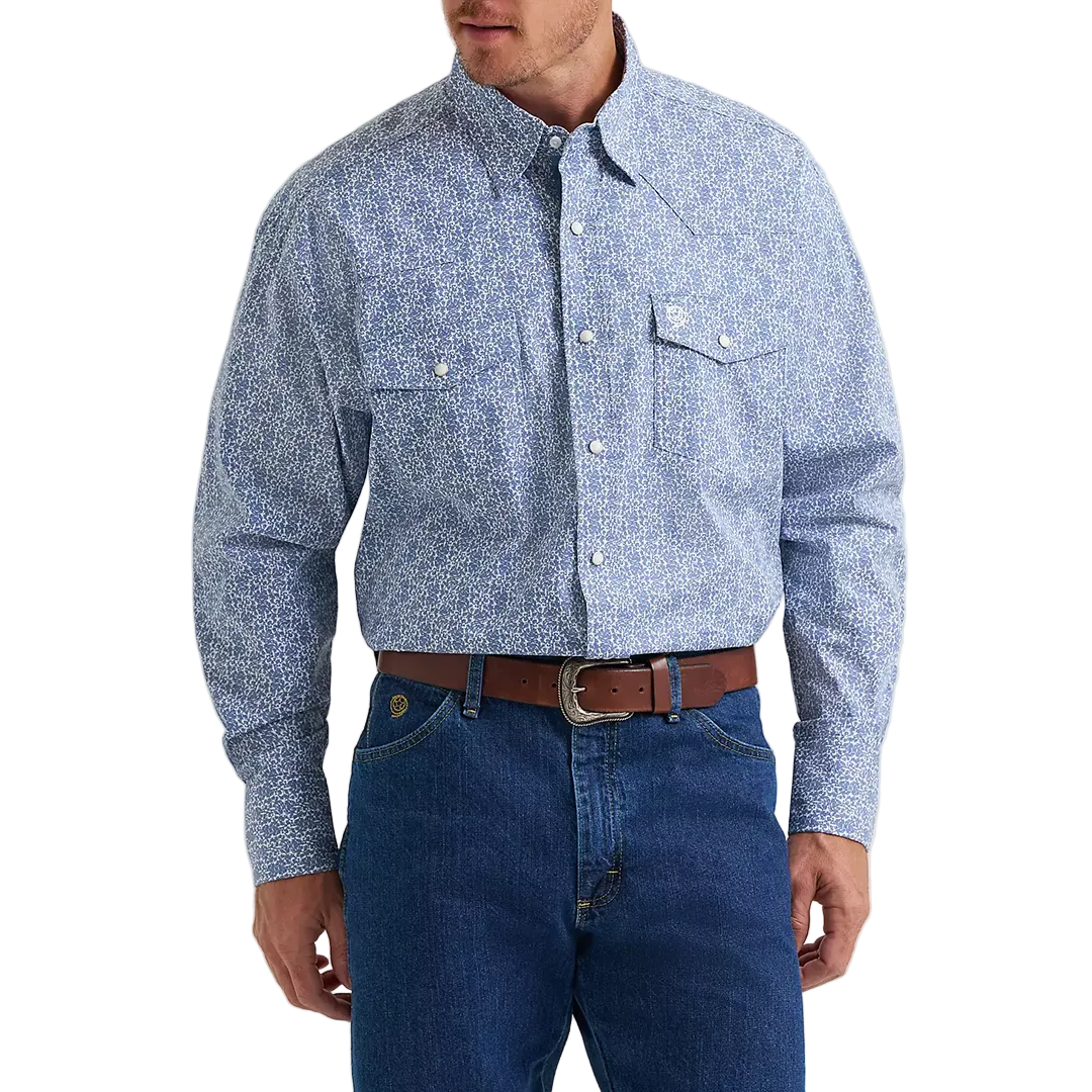 Wrangler Men's George Strait Paisley Long Sleeve Snap Shirt