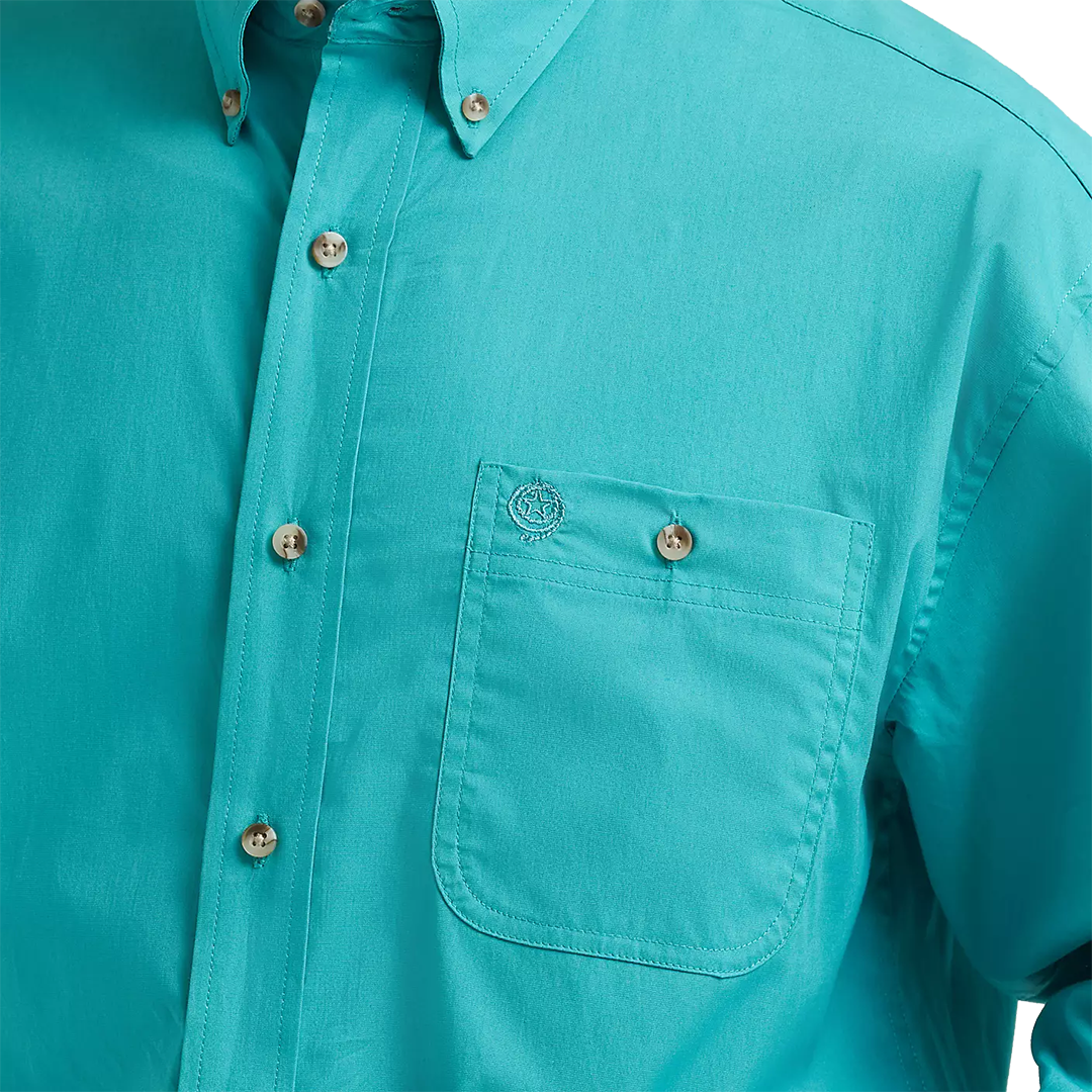 Chemise boutonnée à manches longues unie Wrangler George Strait pour homme