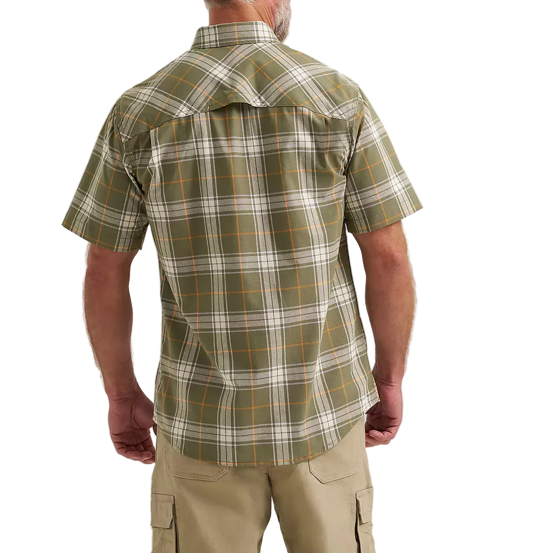Chemise à manches courtes boutonnée à carreaux Wrangler RIGGS Workwear Foreman pour homme