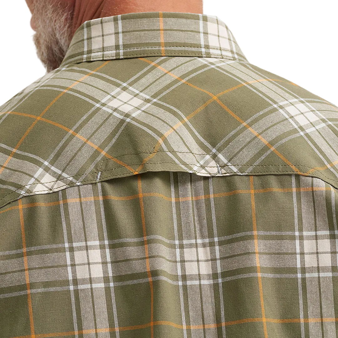Chemise à manches courtes boutonnée à carreaux Wrangler RIGGS Workwear Foreman pour homme