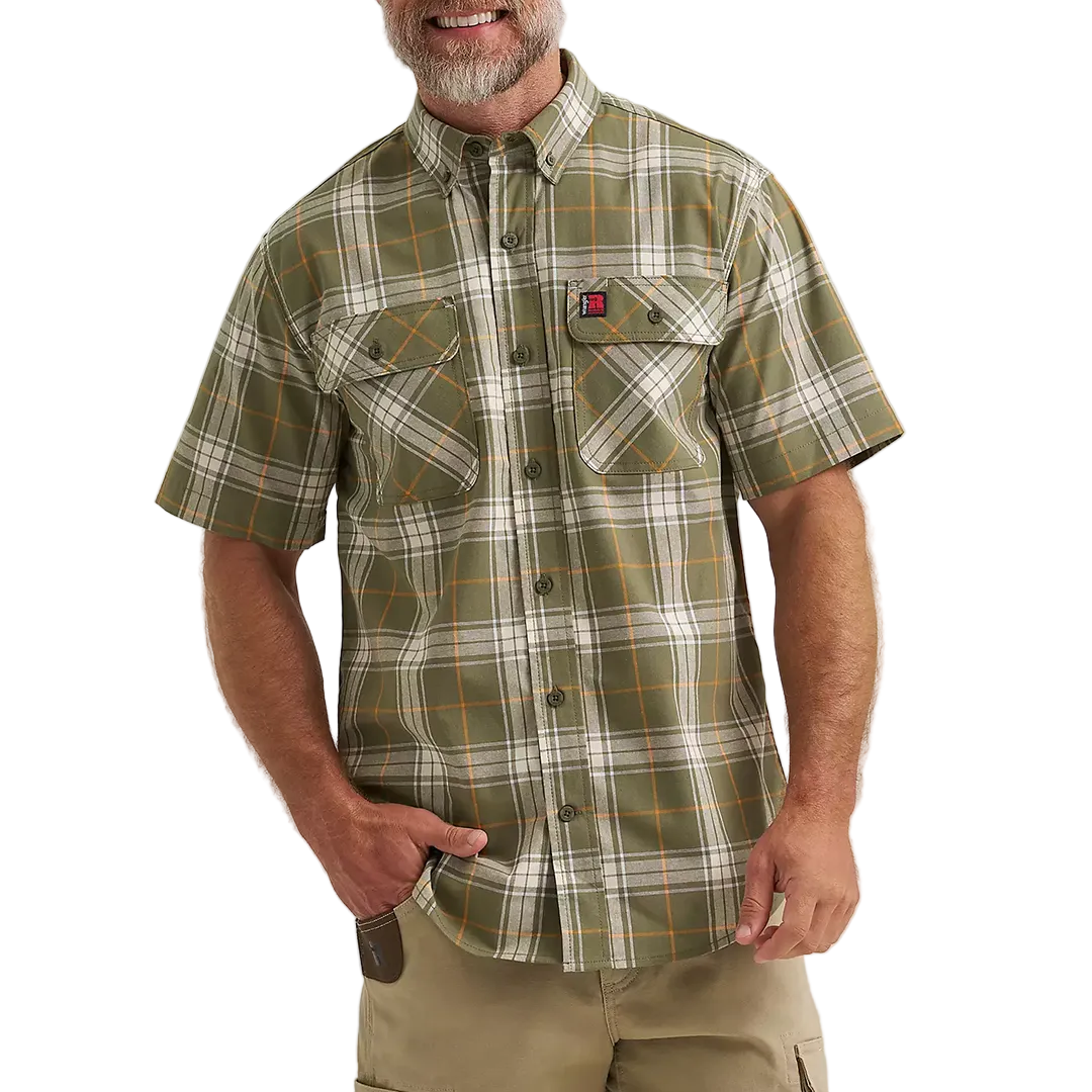 Chemise à manches courtes boutonnée à carreaux Wrangler RIGGS Workwear Foreman pour homme
