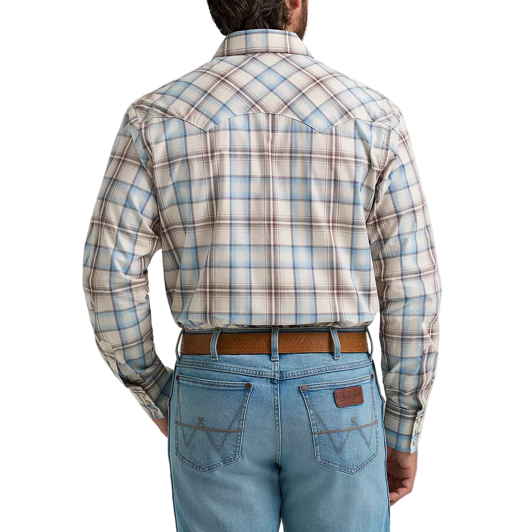Chemise à manches longues à boutons-pression pour homme Wrangler Retro à carreaux