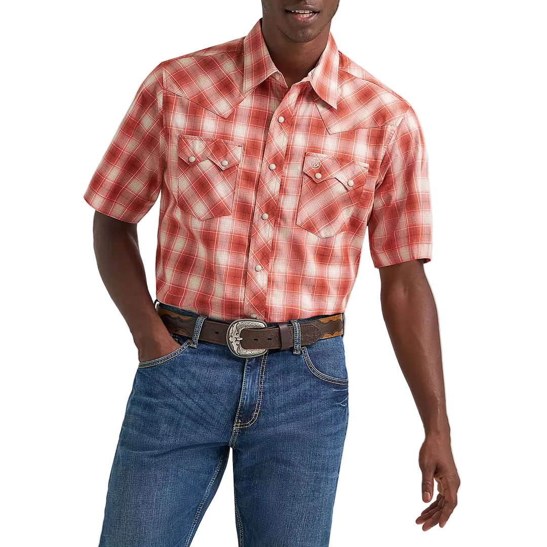 Chemise à boutons-pression Wrangler Rétro à manches courtes pour homme