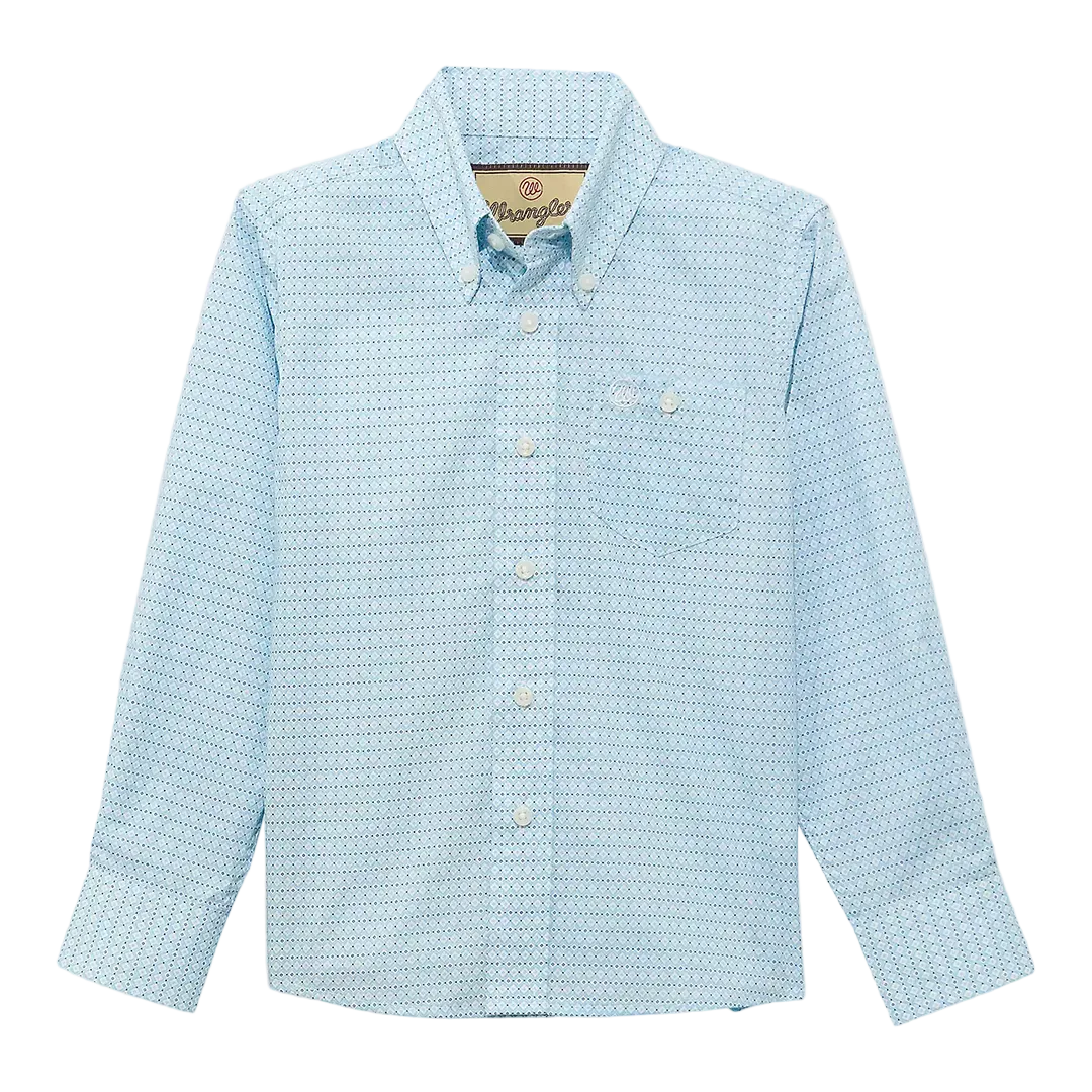 Chemise boutonnée classique à manches longues Wrangler pour garçons