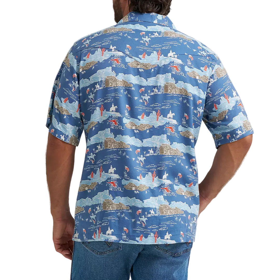 Wrangler Men's Coconut Cowboy Camp Short Sleeve Snap Shirt