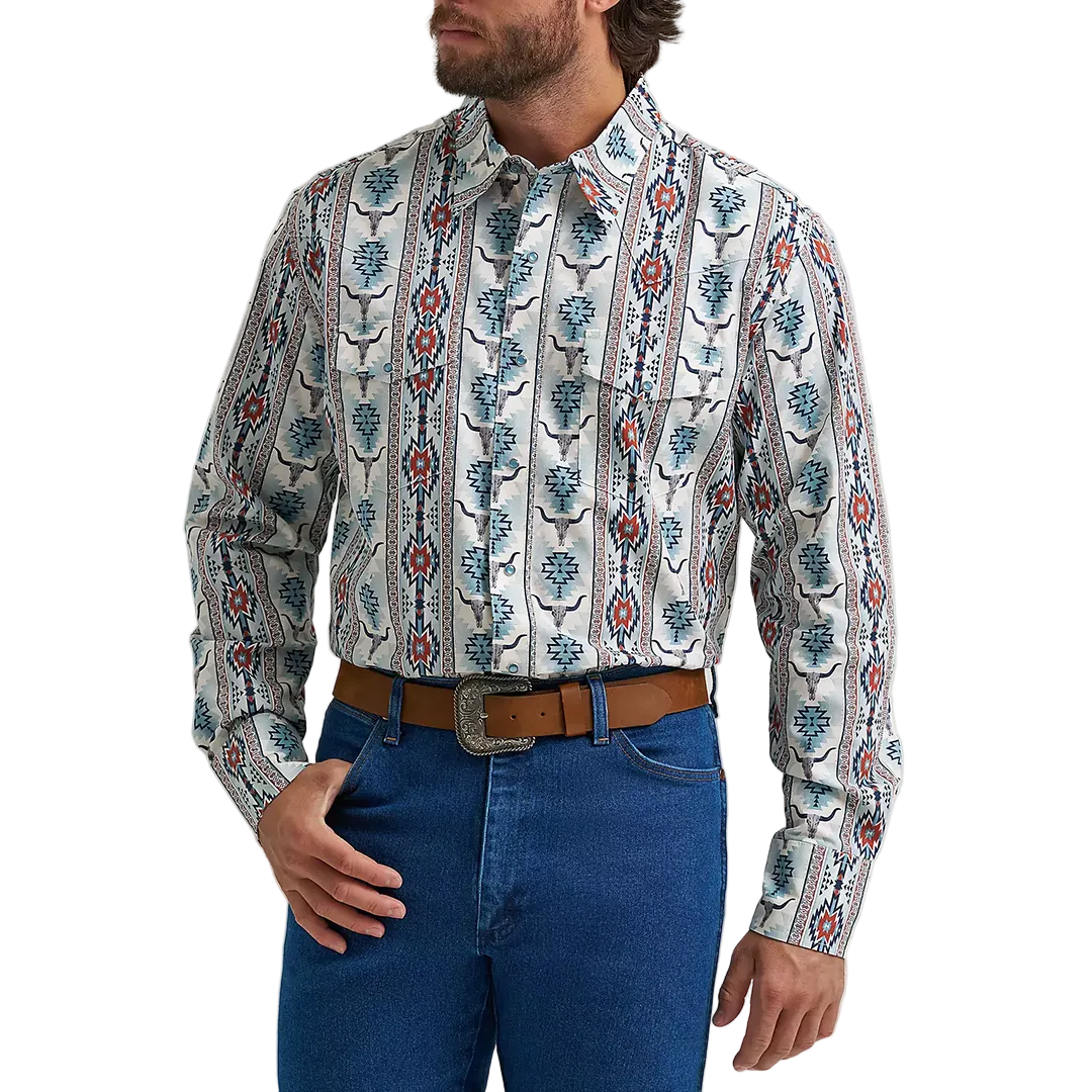 Chemise à boutons-pression manches longues Western Checotah pour homme Wrangler