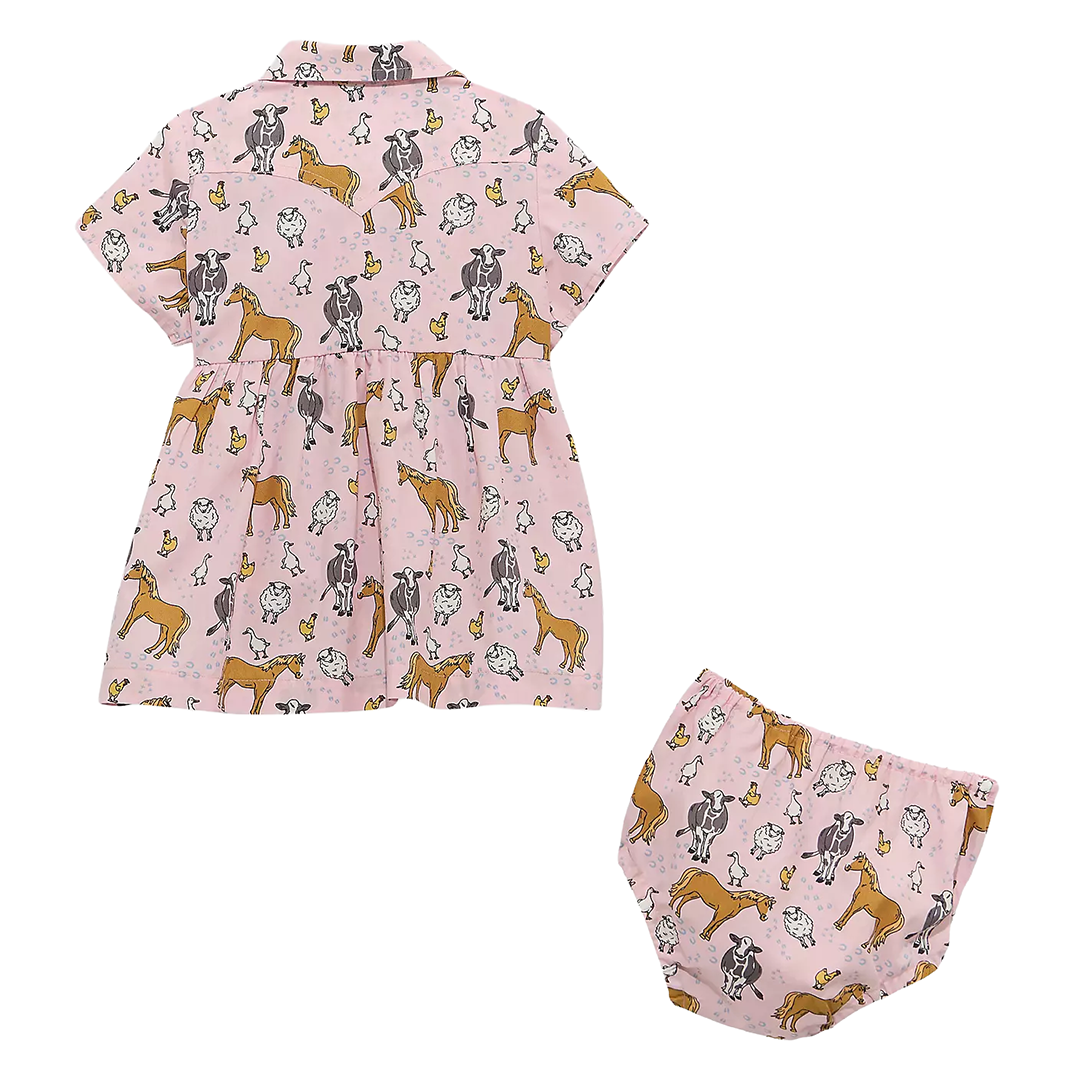 Wrangler Baby Girls' Printed Western Snap Dress