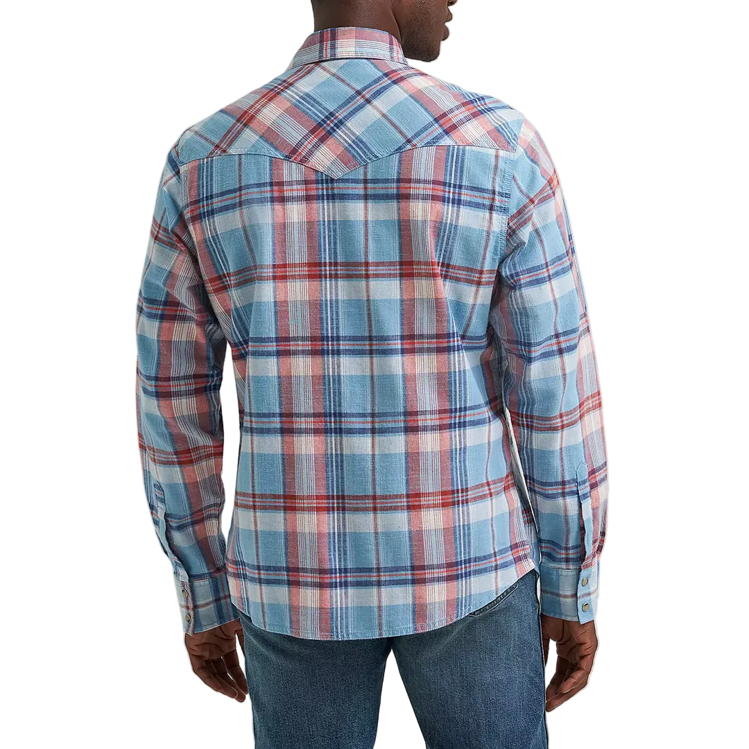 Chemise à manches longues à boutons-pression pour homme Wrangler Retro à carreaux