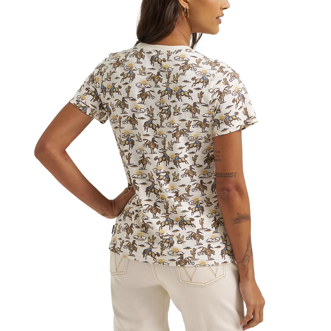 Wrangler Women's All Over Print Slim T-Shirt