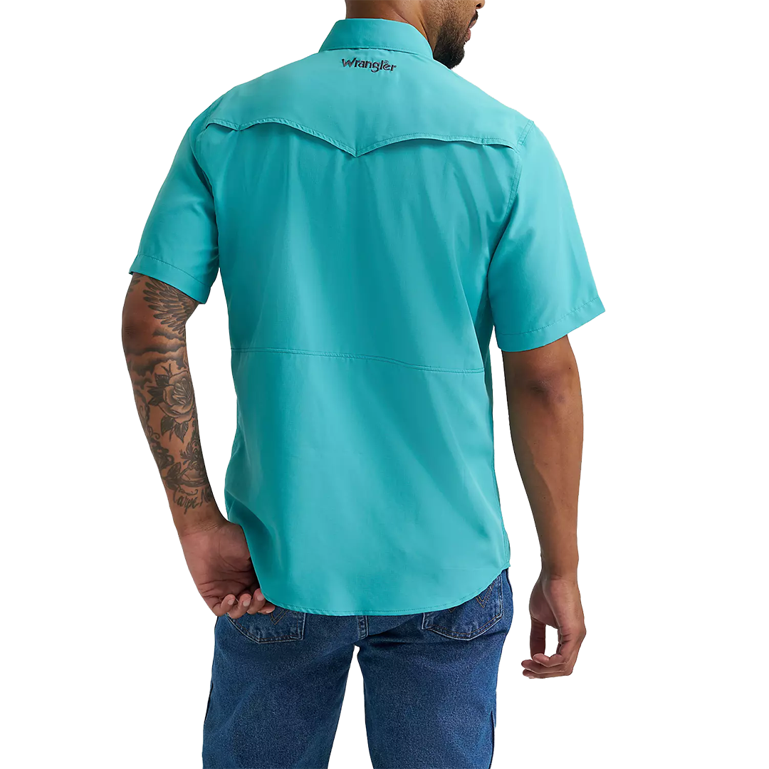 Wrangler Men's Performance All Terrain Gear Short Sleeve Snap Shirt