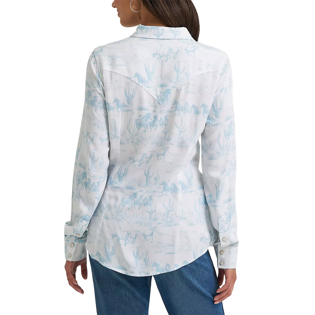 Wrangler Women's Country Toile Western Snap Shirt