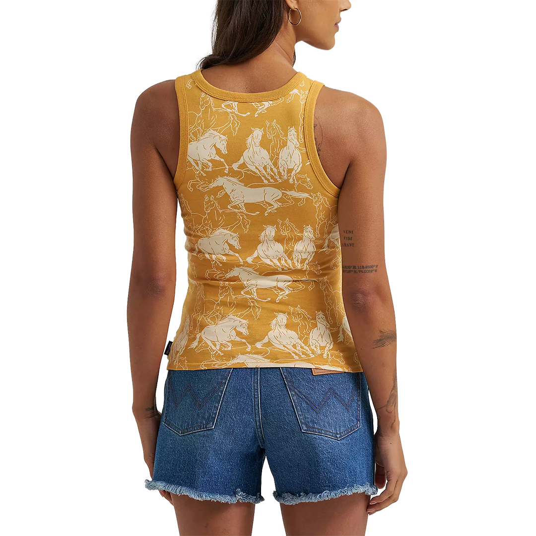Wrangler Women's Printed Slim Goddess Tank