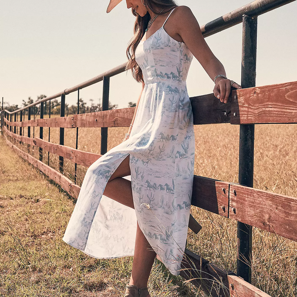 Wrangler Women's Western Tank Maxi Dress