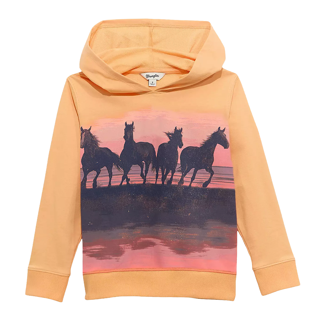 Wrangler Girls' Graphic Pullover Hoodie