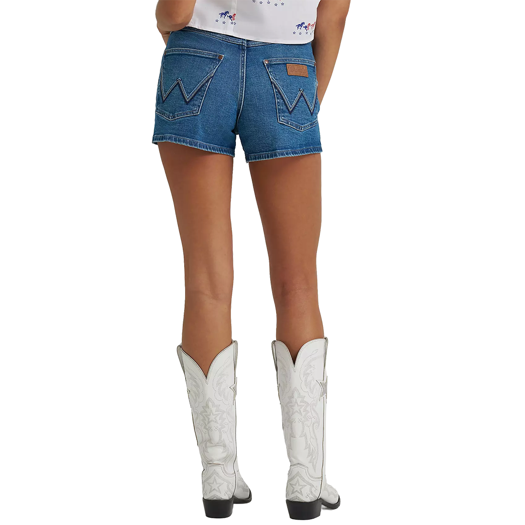 Short Mae taille mi-haute Retro Wrangler pour femme