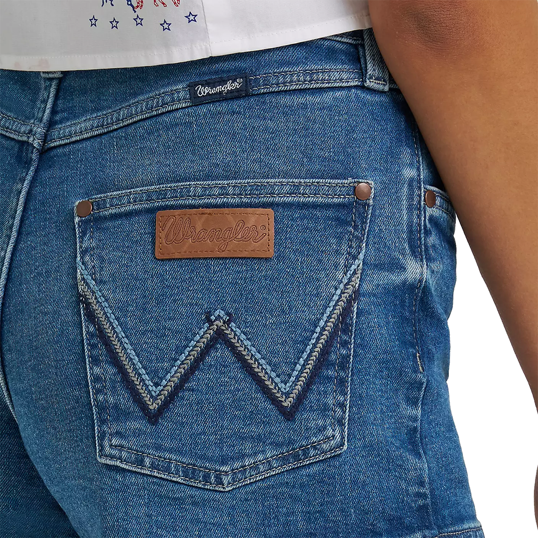 Short Mae taille mi-haute Retro Wrangler pour femme