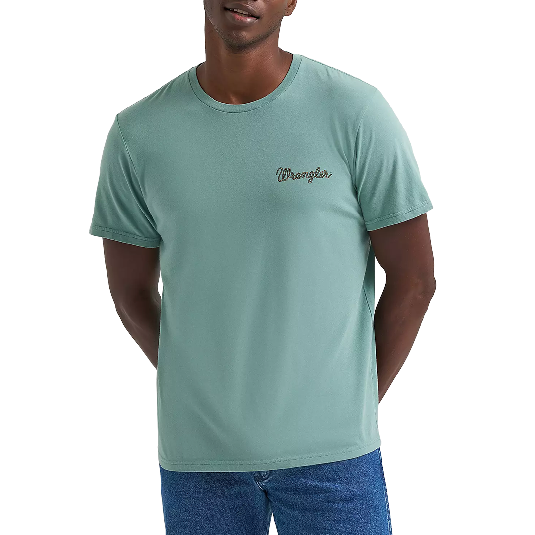 Wrangler Men's Kneeling Cowboy Back Graphic T-Shirt