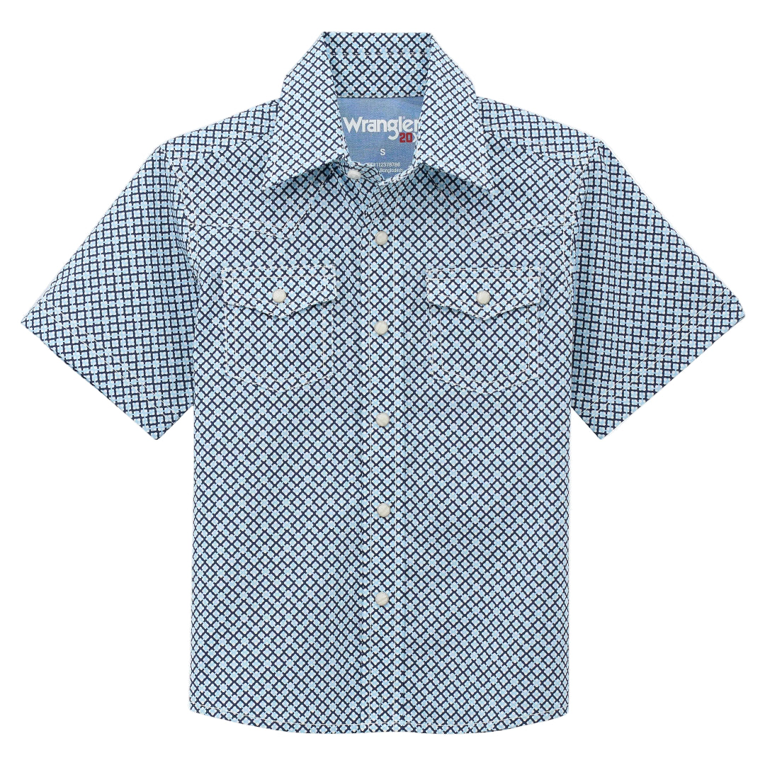 Wrangler Boys' 20X Advanced Comfort Short Sleeve Snap Shirt