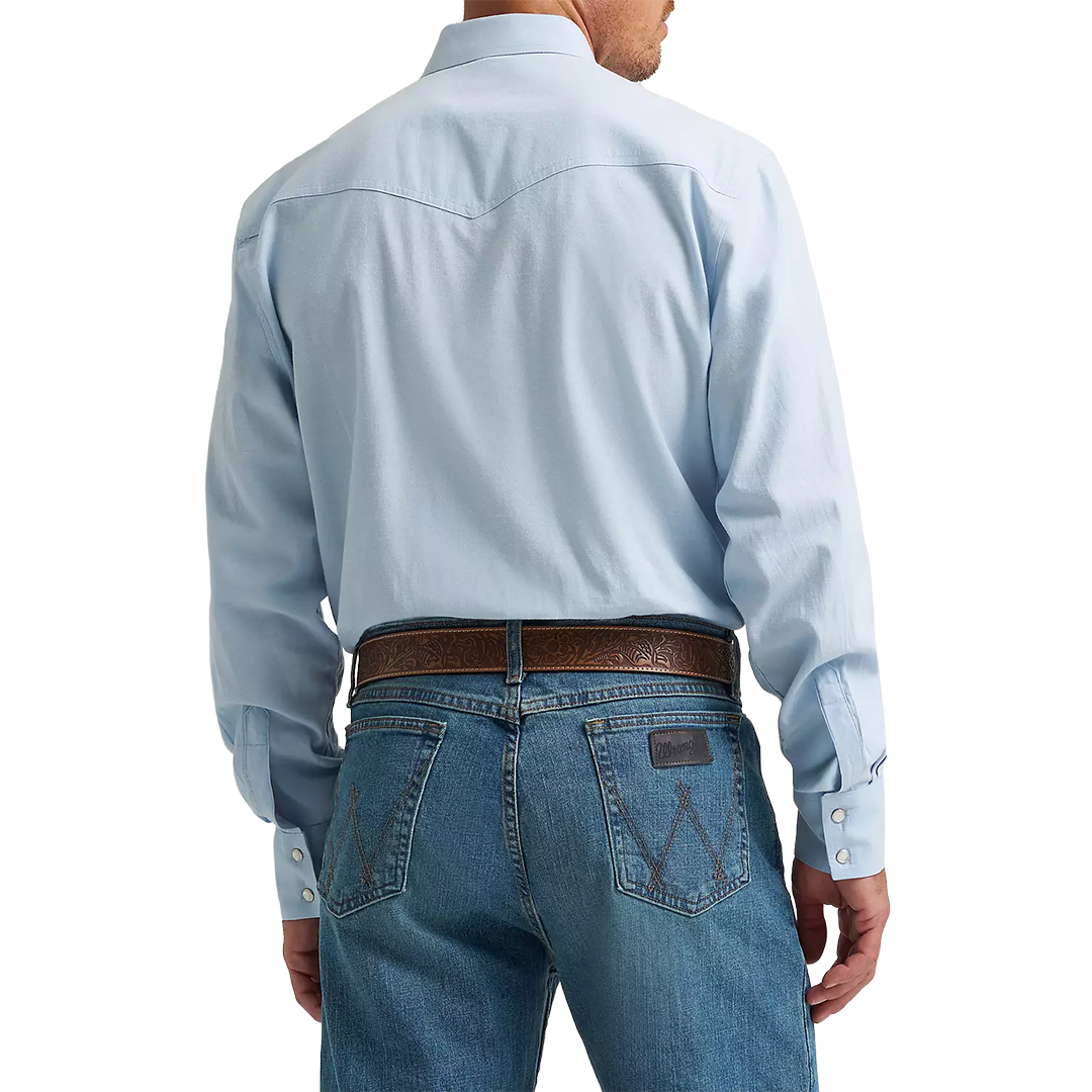 Wrangler Men's Cody Johnson Solid Long Sleeve Snap Shirt