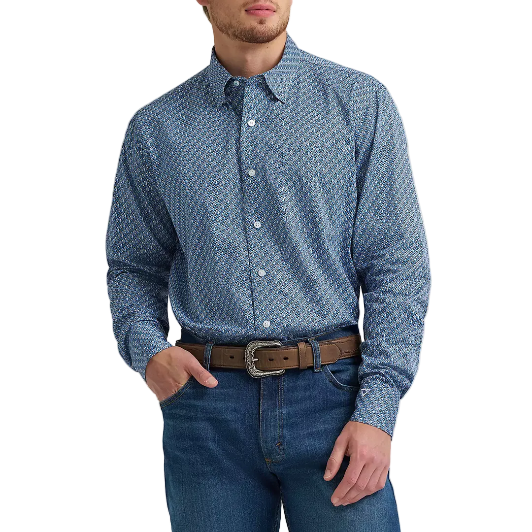 Chemise à manches longues boutonnée à motif écossais Wrangler Rétro Premium pour homme