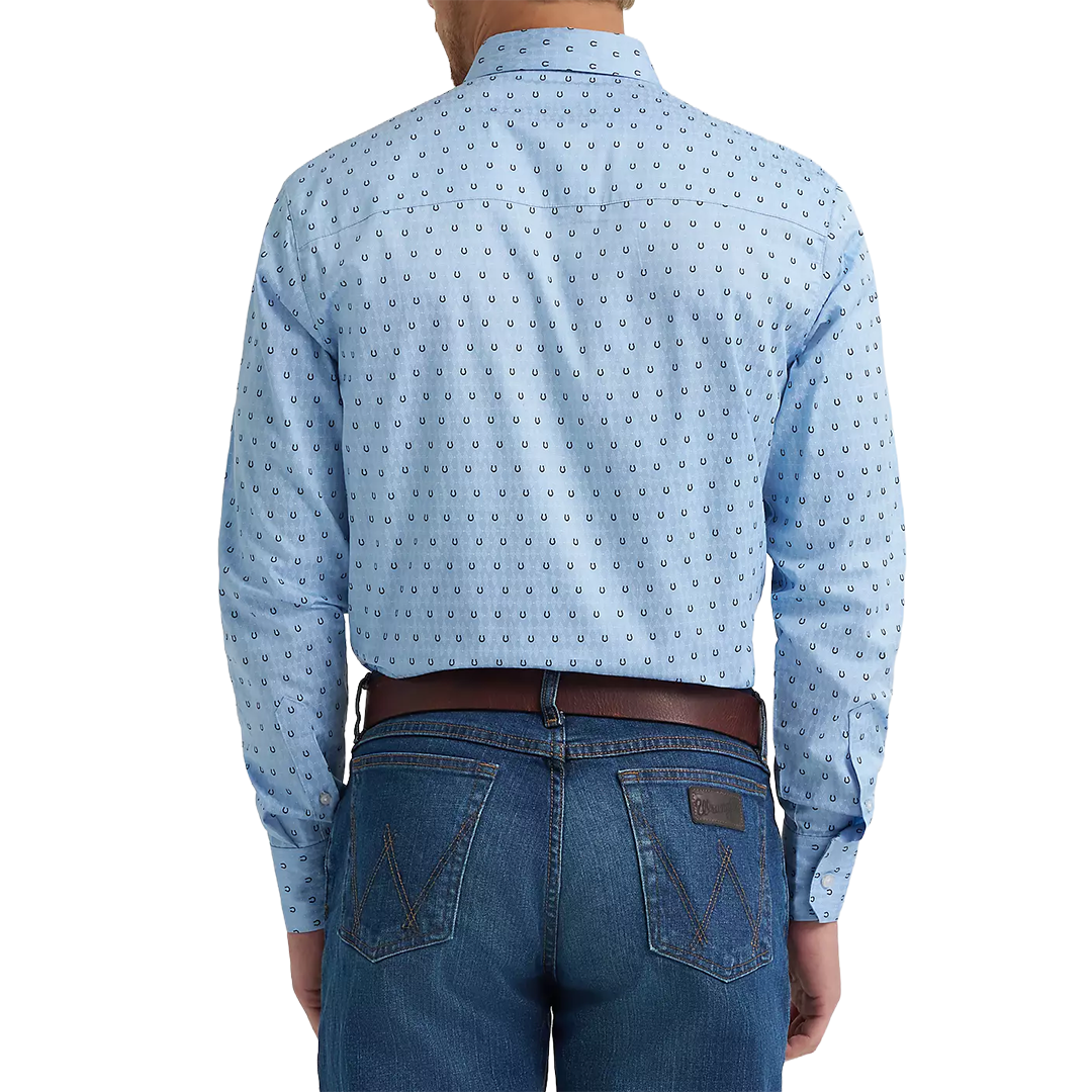 Wrangler Men's Cody Johnson One Pocket Long Sleeve Button Shirt