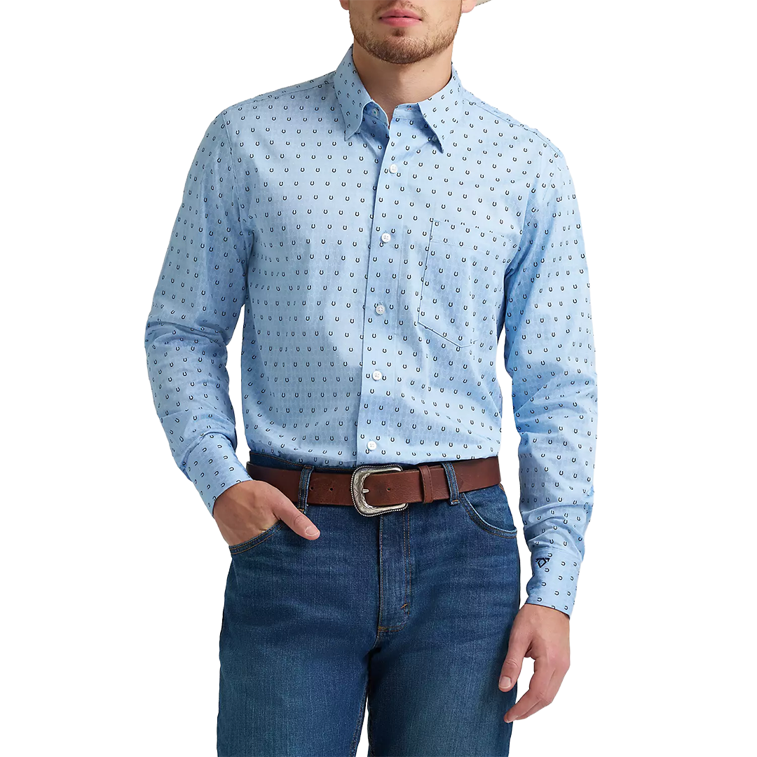 Wrangler Men's Cody Johnson One Pocket Long Sleeve Button Shirt