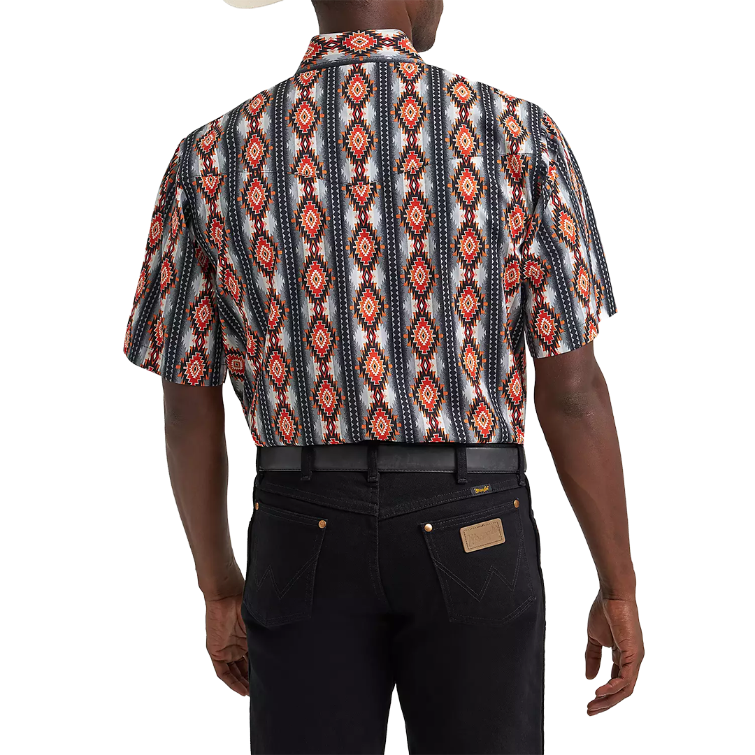 Chemise à manches courtes à boutons-pression Wrangler Coconut Cowboy Camp pour homme