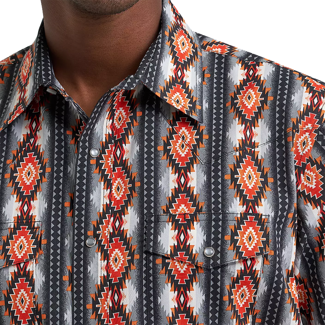 Chemise à manches courtes à boutons-pression Wrangler Coconut Cowboy Camp pour homme