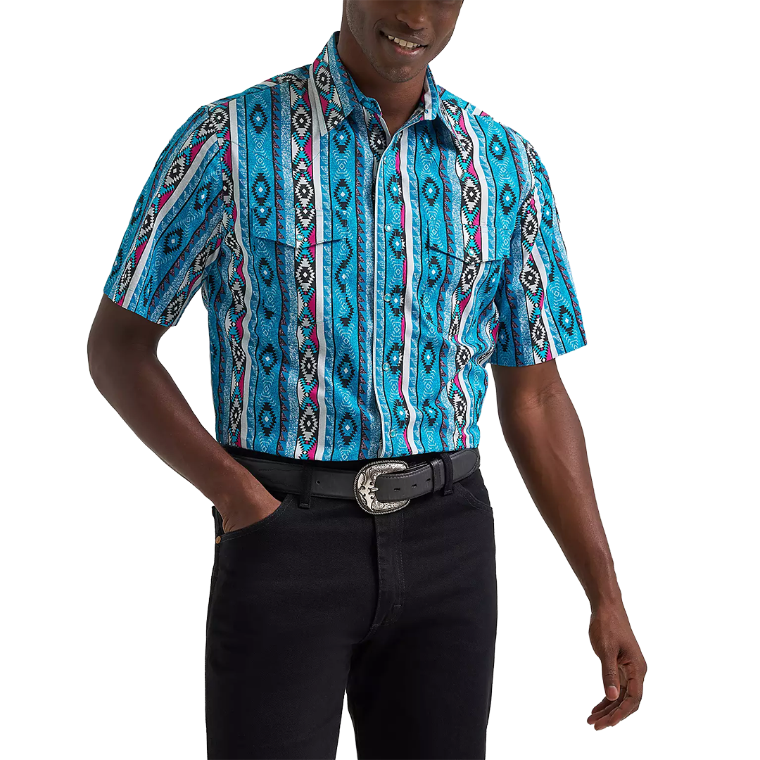 Chemise à manches longues boutonnée à motif écossais Wrangler Rétro Premium pour homme