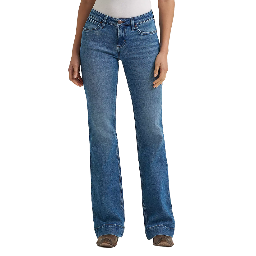 Jean Wrangler pour femme, coupe cowboy, taille haute