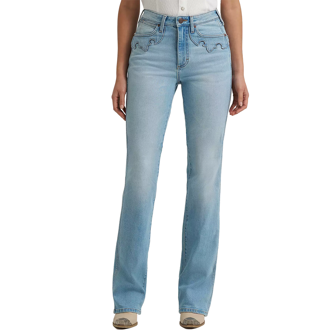 Wrangler Women's Retro Bailey High Rise Embellished Bootcut Jean