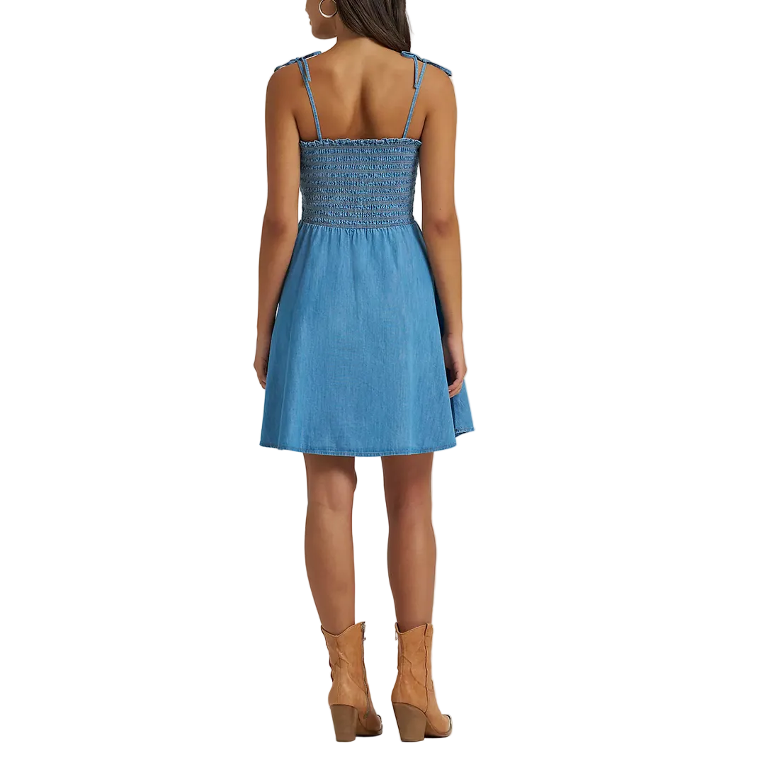 Robe smockée en jean à nouer Wrangler pour femme