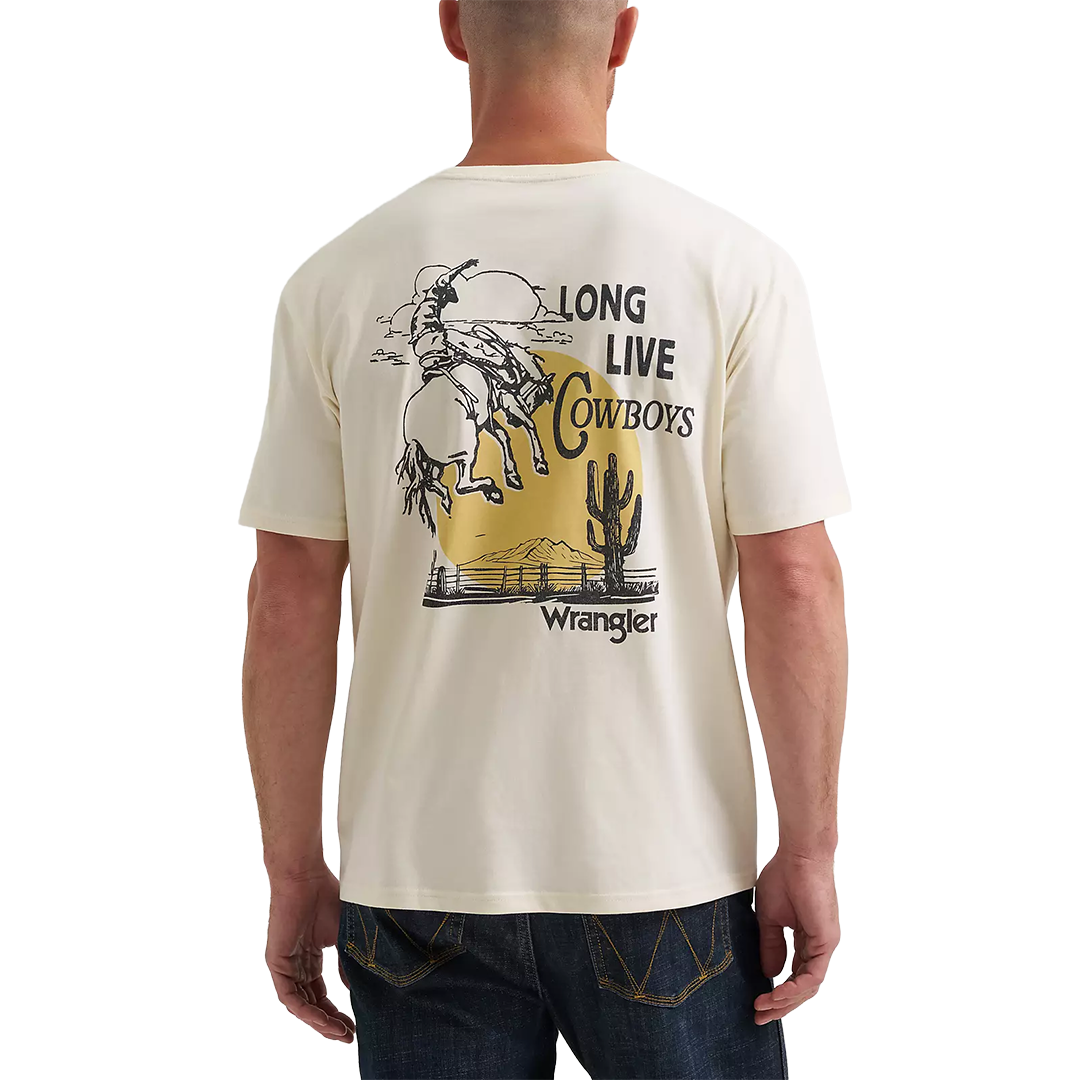 Wrangler Men's Soaring Cowboy Vintage Fit Back Graphic T-Shirt