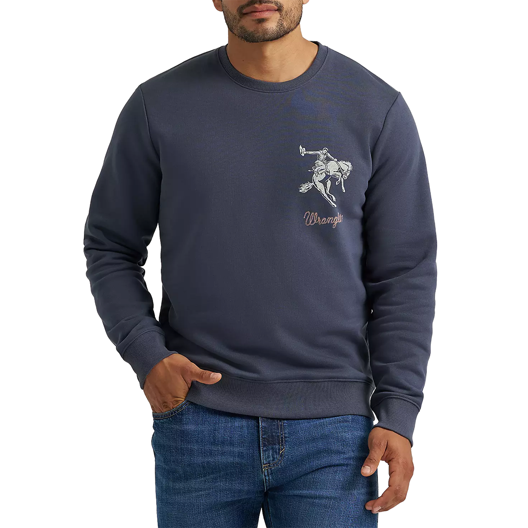 Wrangler Men's Bucking Rider Graphic Fleece Sweatshirt
