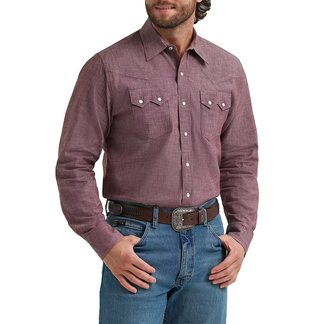 Wrangler Men's Cody Johnson Long Sleeve Snap Shirt