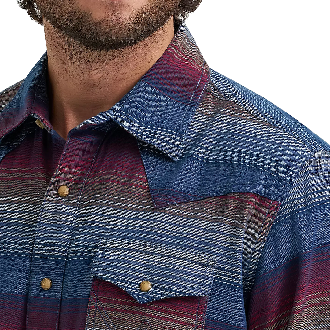 Wrangler Men's Retro Premium Western Long Sleeve Snap Shirt