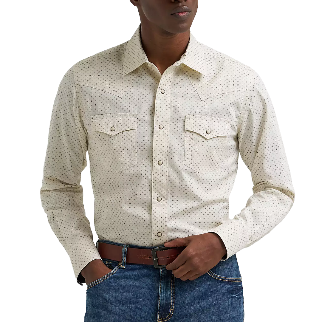 Chemise à manches longues boutonnée à motif écossais Wrangler Rétro Premium pour homme