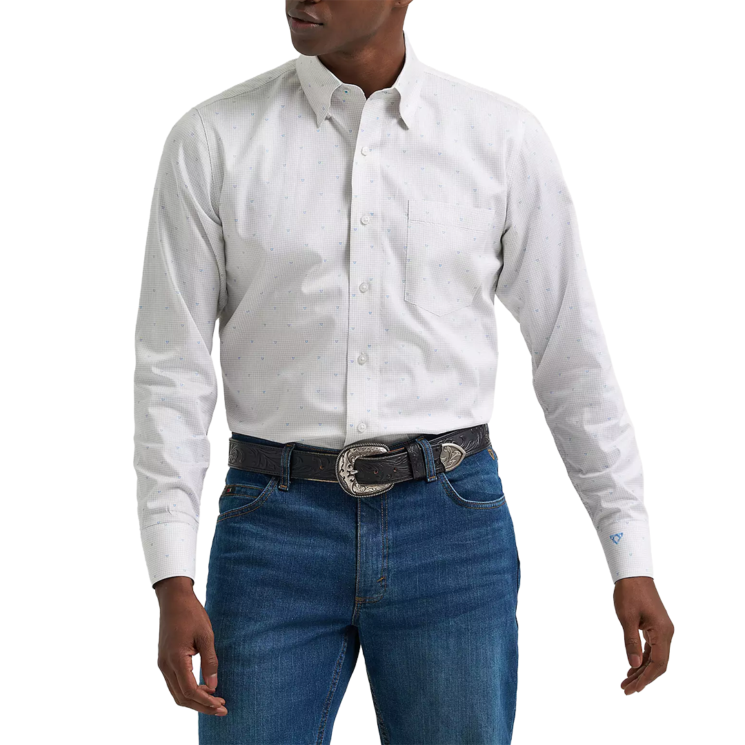 Wrangler Men's Cody Johnson One Pocket Long Sleeve Button Down Shirt