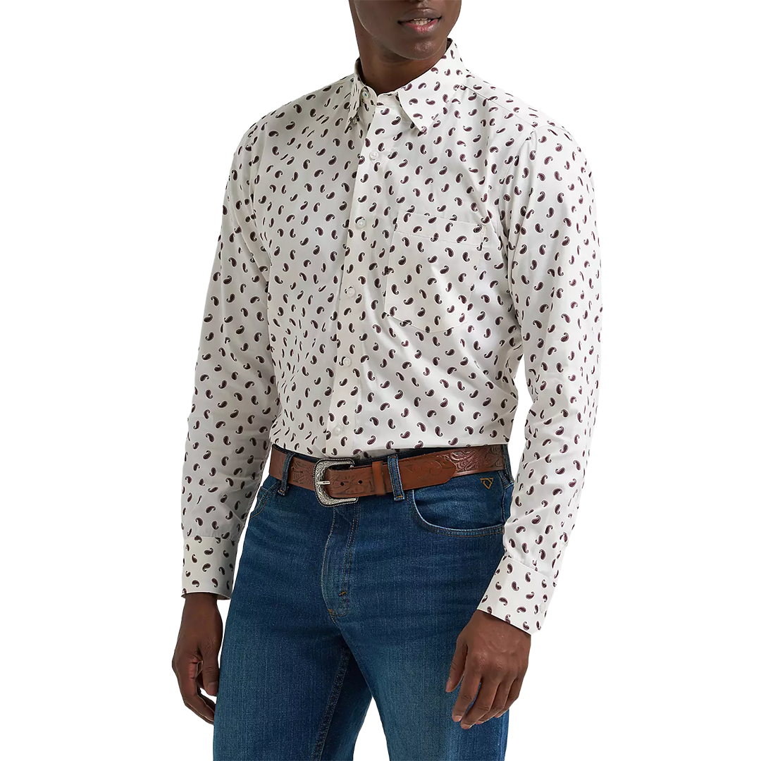 Wrangler Men's Cody Johnson Long Sleeve Button Shirt