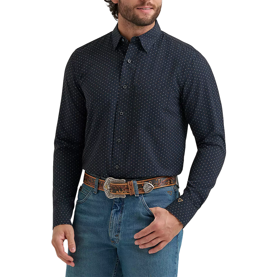 Chemise à manches longues boutonnée à motif écossais Wrangler Rétro Premium pour homme