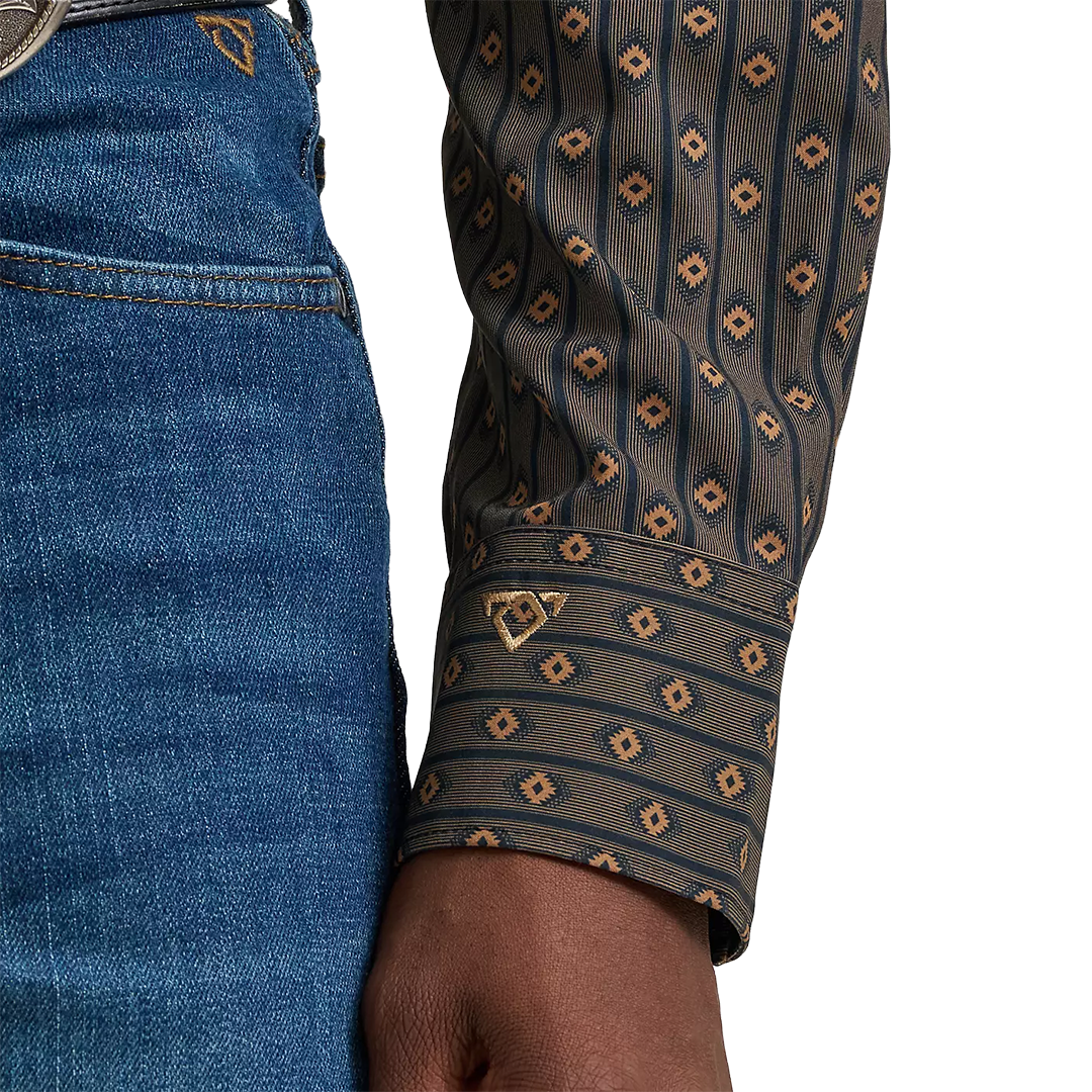 Chemise à manches longues boutonnée à motif écossais Wrangler Rétro Premium pour homme