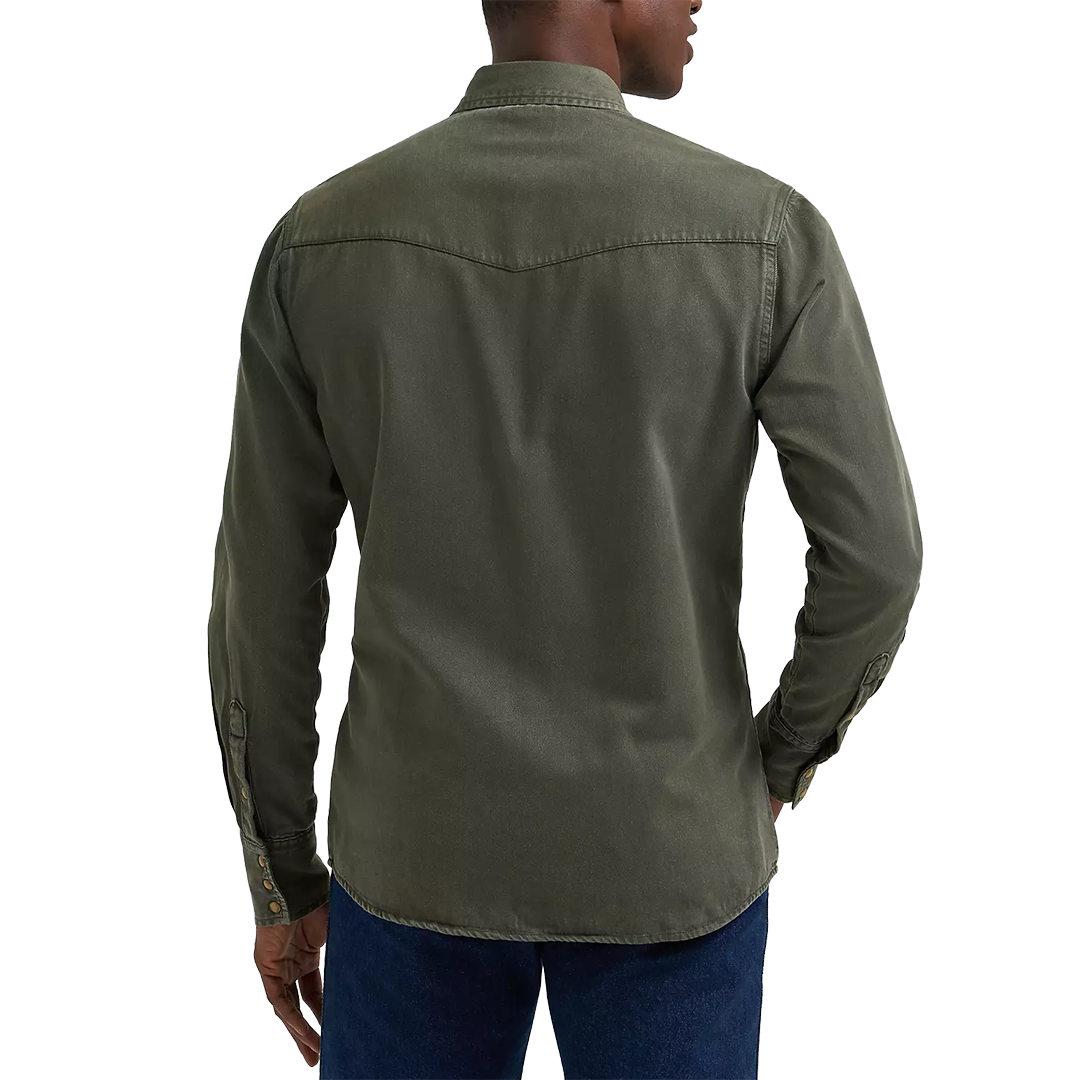 Chemise à manches longues boutonnée à motif écossais Wrangler Rétro Premium pour homme
