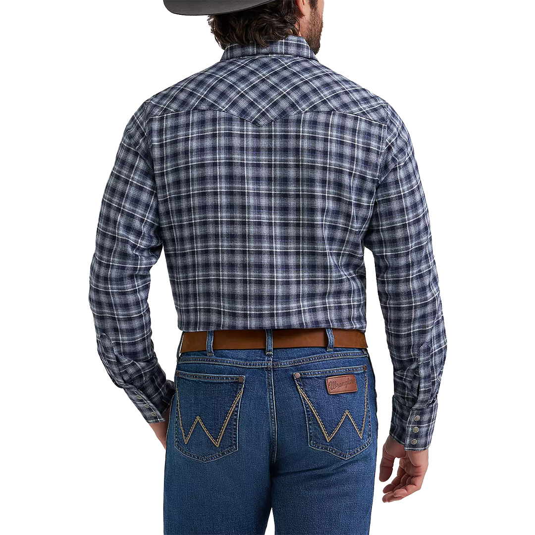 Chemise à manches longues boutonnée à motif écossais Wrangler Rétro Premium pour homme