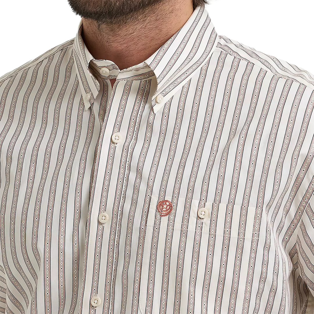 Chemise à manches longues boutonnée à motif écossais Wrangler Rétro Premium pour homme