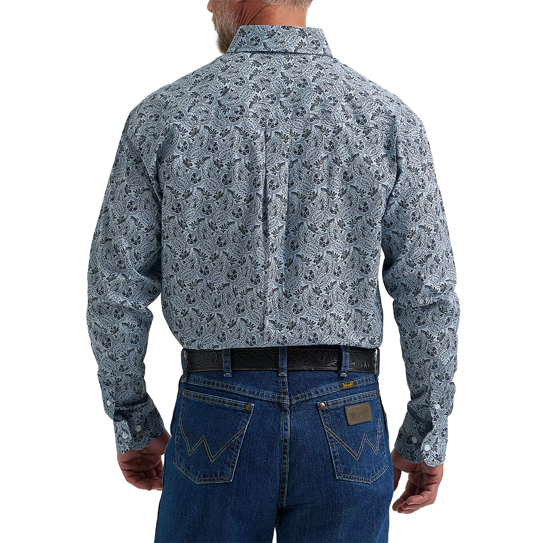 Chemise à manches longues boutonnée à motif écossais Wrangler Rétro Premium pour homme